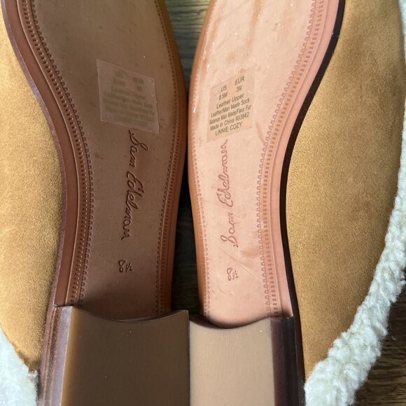Sam Edelman Linnie Cozy Mule Faux Fur Lined In Brown Suede Size 8.5 M - Picture 6 of 7